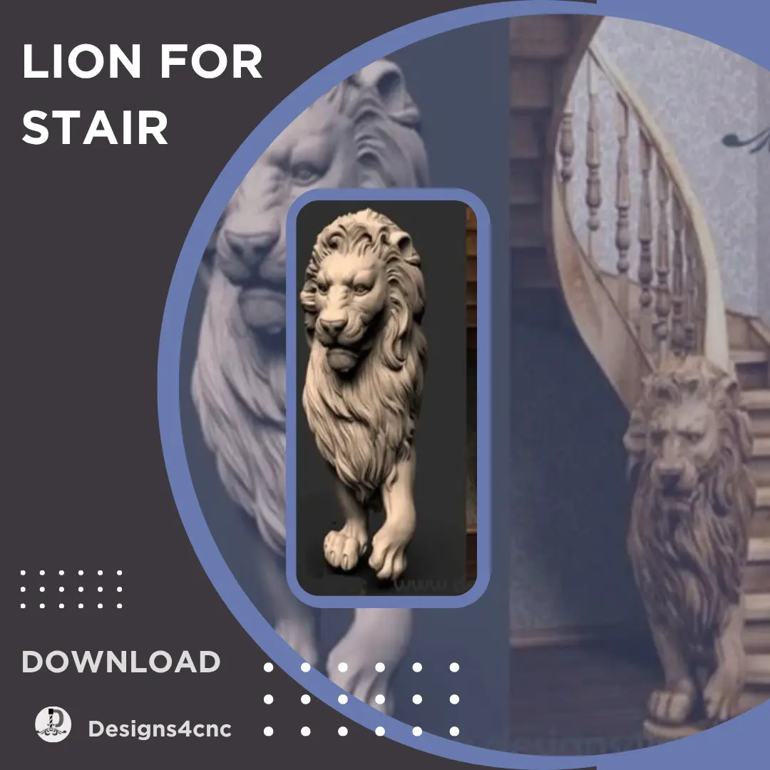LION FOR STAIR STL FILE FREE